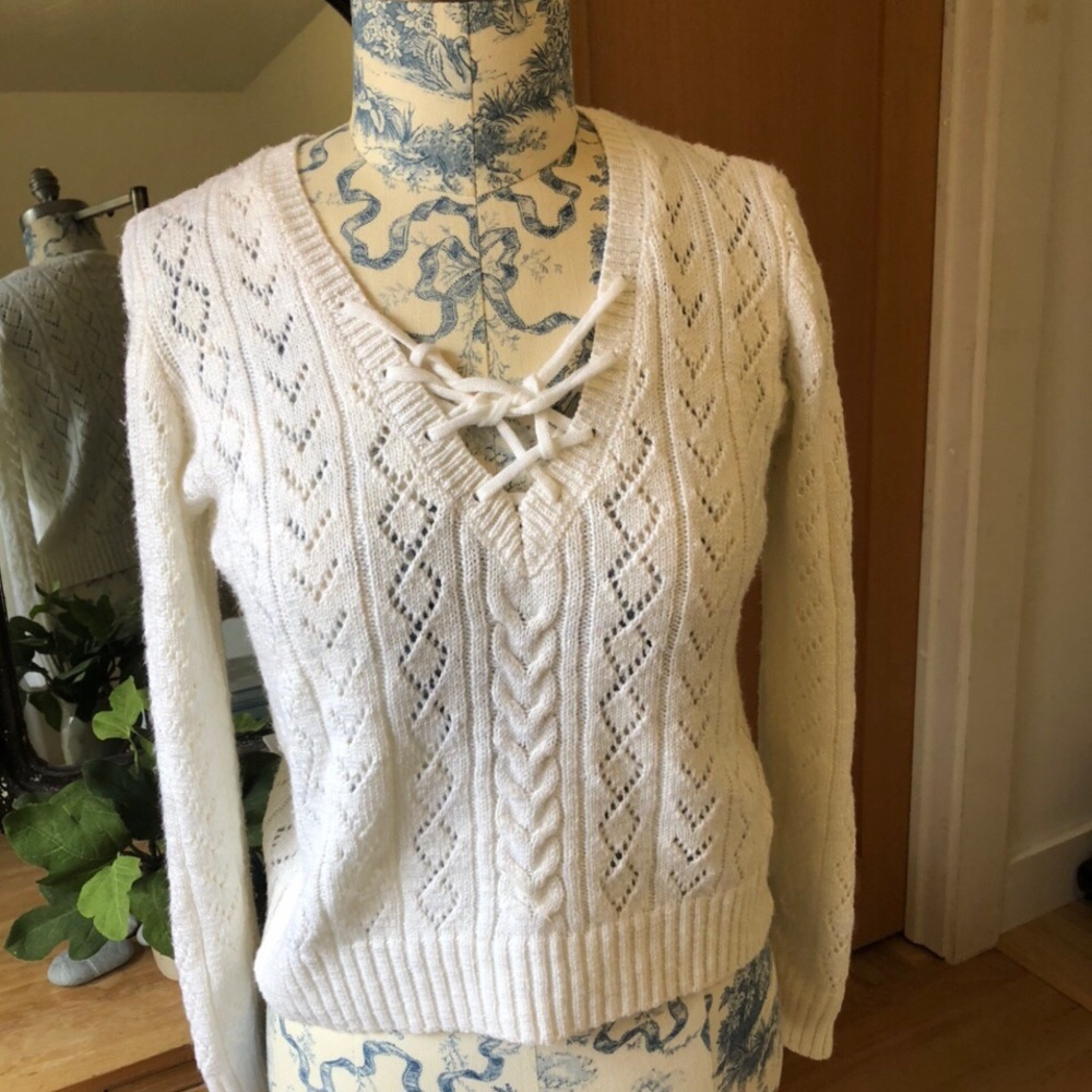 White Long Sleeve Sweater